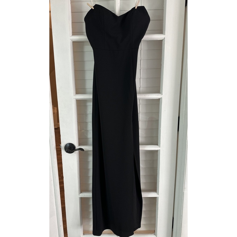 NWT JENNY YOO Stevie Bridesmaid Holiday NYE Dress Black Size 8 Black Tie Formal - Picture 6 of 10